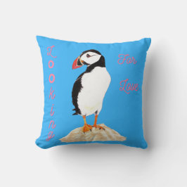 Op zoek naar liefde Puffin Kussen