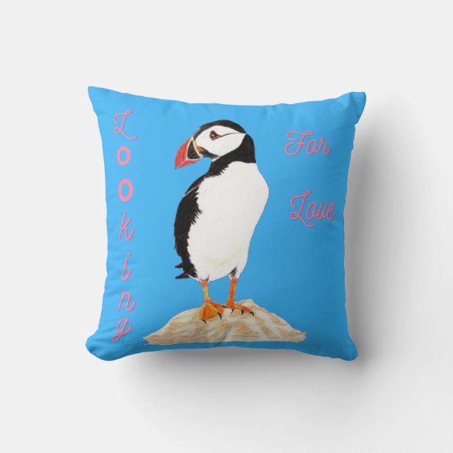 Op zoek naar liefde Puffin Kussen (Voorkant)
