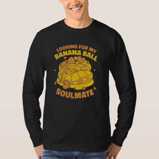 Op zoek naar mijn banaansoulmate Banaanbalpython T-shirt (Voorkant)