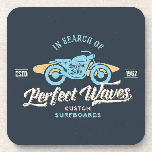 Op zoek naar perfecte golven Poster Bier Onderzetter (Voorkant)