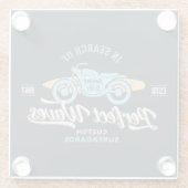 Op zoek naar perfecte golven Poster Glazen Onderzetter (Achterkant)