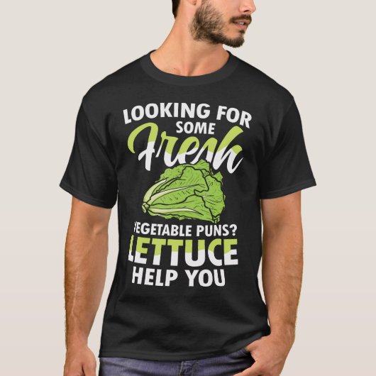 Op zoek naar verse groente grappen sla t-shirt (Voorkant)
