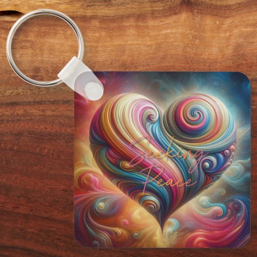 Op zoek naar vrede sleutelhanger (Voorkant)