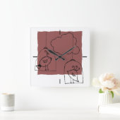 Op zoek naar vrijheid vierkante klok (Huis)