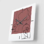 Op zoek naar vrijheid vierkante klok (Hoek)