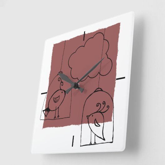 Op zoek naar vrijheid vierkante klok (Hoek)