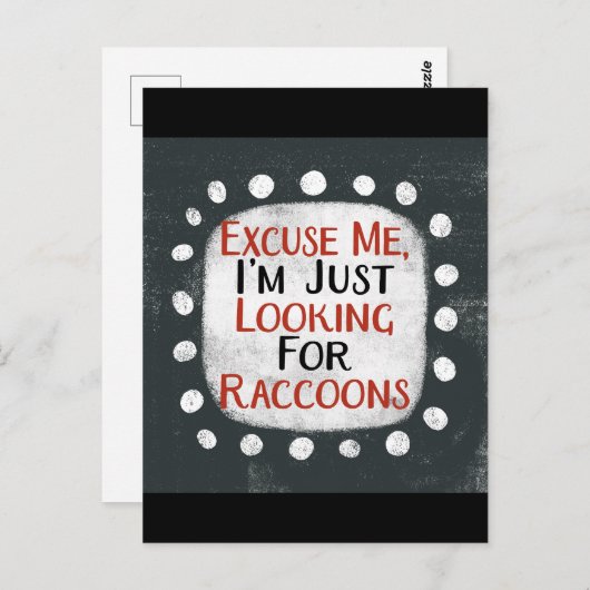 Op zoek naar wasberen Briefkaart (Voorkant / Achterkant)