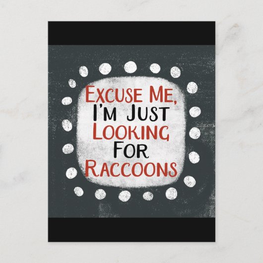 Op zoek naar wasberen Briefkaart (Voorkant)