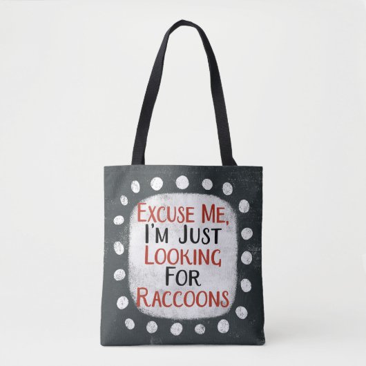 Op zoek naar wasberen Canvas tas (Voorkant)