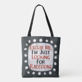 Op zoek naar wasberen Canvas tas (Achterkant)