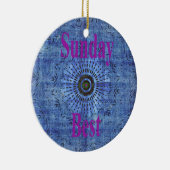 op zondag keramisch ornament (Rechts)