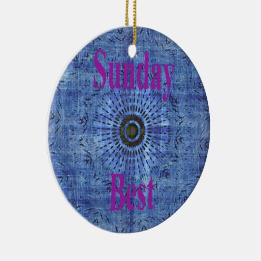 op zondag keramisch ornament (Rechts)