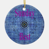 op zondag keramisch ornament (Voorkant)