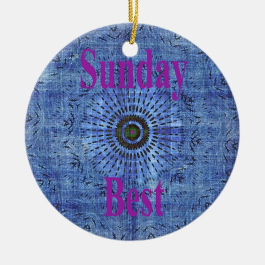 op zondag keramisch ornament (Voorkant)