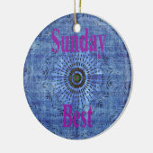 op zondag keramisch ornament (Links)