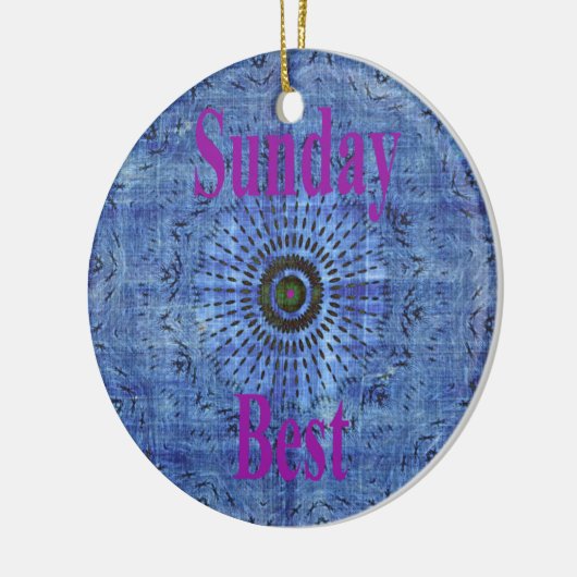 op zondag keramisch ornament (Links)