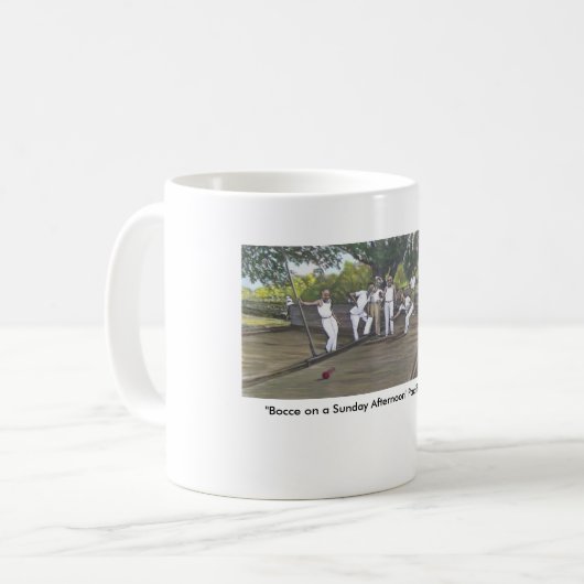 "Op zondag om 12.00 uur" Koffiemok (Voorkant links)