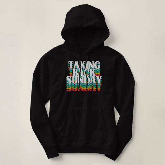 Op zondag terugnemen Funny Apparel Hoodie (Design voorkant)