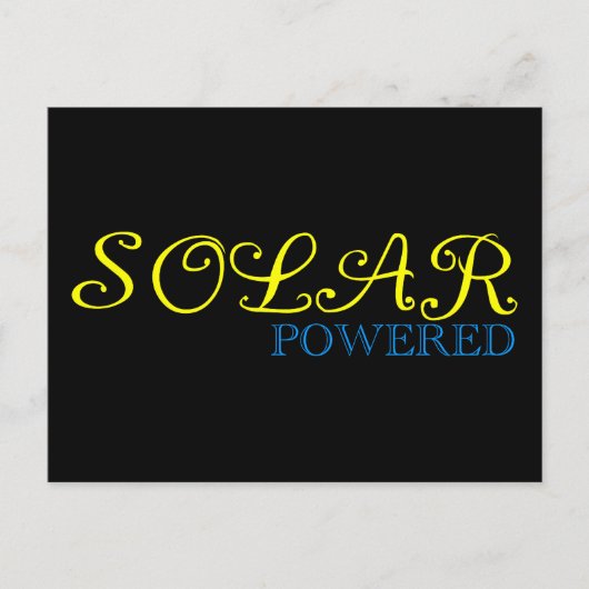 op zonne-energie briefkaart (Voorkant)