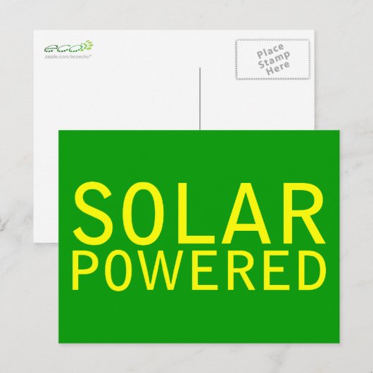 op zonne-energie briefkaart (Voorkant / Achterkant)