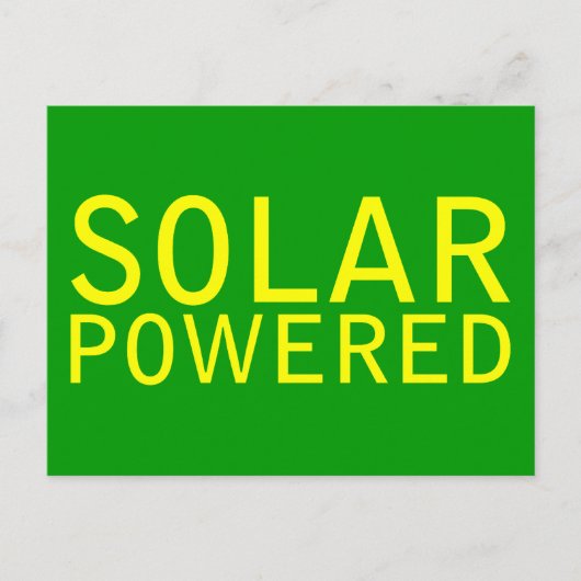 op zonne-energie briefkaart (Voorkant)