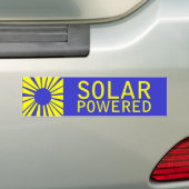 op zonne-energie bumpersticker (Op auto)