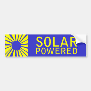 op zonne-energie bumpersticker