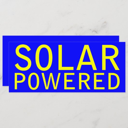 op zonne-energie kaart (Voorkant / Achterkant)