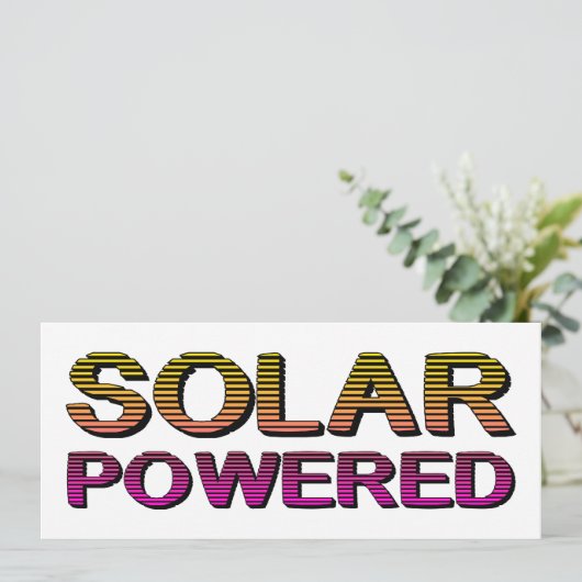 op zonne-energie kaart (Staand voorkant)