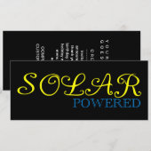 op zonne-energie kaart (Voorkant / Achterkant)