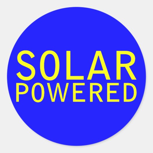 op zonne-energie ronde sticker (Voorkant)