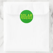 op zonne-energie ronde sticker (Tas)
