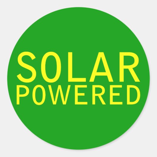 op zonne-energie ronde sticker (Voorkant)