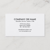 op zonne-energie visitekaartje (Achterkant)