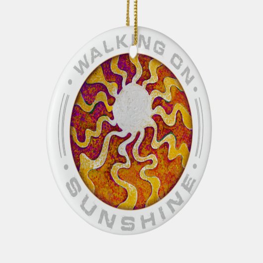 Op zonneschijn lopen keramisch ornament (Rechts)