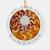 Op zonneschijn lopen keramisch ornament (Voorkant)