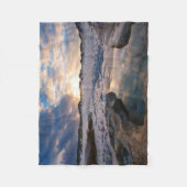 Op zonsondergang in een puddle fleece deken (Voorkant)