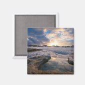 Op zonsondergang in een puddle magneet (Voorkant / Achterkant)