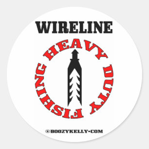 Op zwaar werk berekend Vist, Wireline Vist, Olieve Ronde Sticker