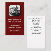 Op zwaar werk berekende sleepvrachtwagen die Visit Visitekaartje (Voorkant / Achterkant)