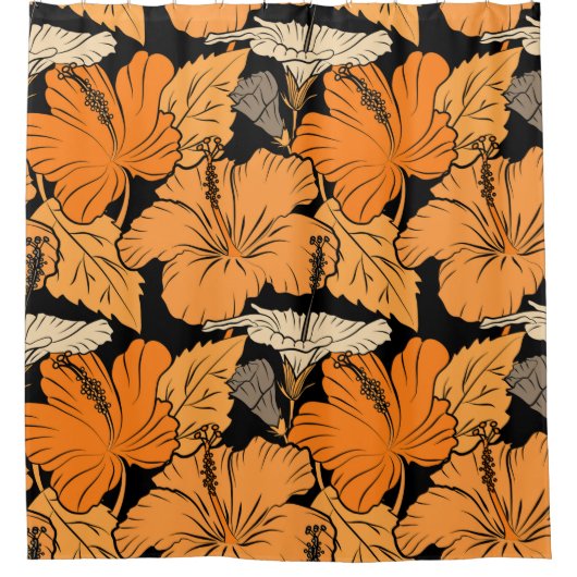 Op zwarte achtergrond. Met raster getekend schilde Douchegordijn (Voorkant)