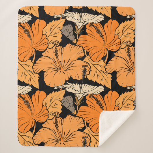 Op zwarte achtergrond. Met raster getekend schilde Sherpa Deken (Voorkant)