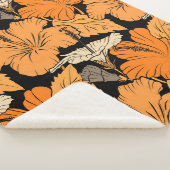 Op zwarte achtergrond. Met raster getekend schilde Sherpa Deken (3/4)