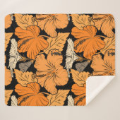 Op zwarte achtergrond. Met raster getekend schilde Sherpa Deken (Voorkant (horizontaal))