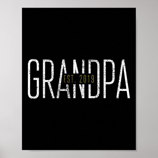 Opa 2019 Opa Cadeau T-shirt Est Poster (Voorkant)