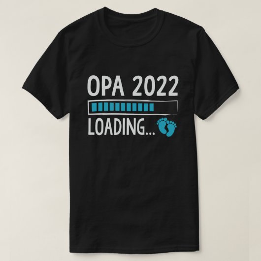 Opa 2022 Lading Funny Zwangerschap Aankondiging T-shirt (Design voorkant)