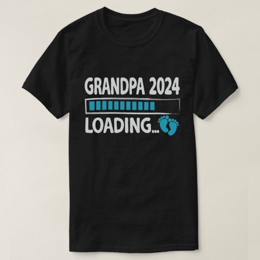 opa 2024 laden nieuwe opa opa om te zijn t-shirt (Design voorkant)