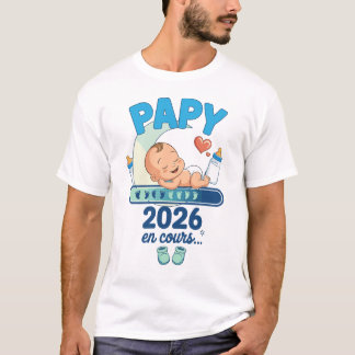 Opa 2026 Idee Zwangerschap Aankondiging Toekomstig T-shirt