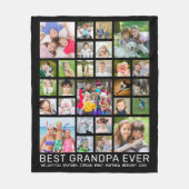 Opa 27 Fotocollage Aangepaste titel en kleur Fleece Deken (Voorkant)