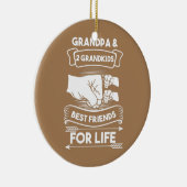 opa 2 kleinkinderen beste vrienden kleinkind keramisch ornament (Rechts)